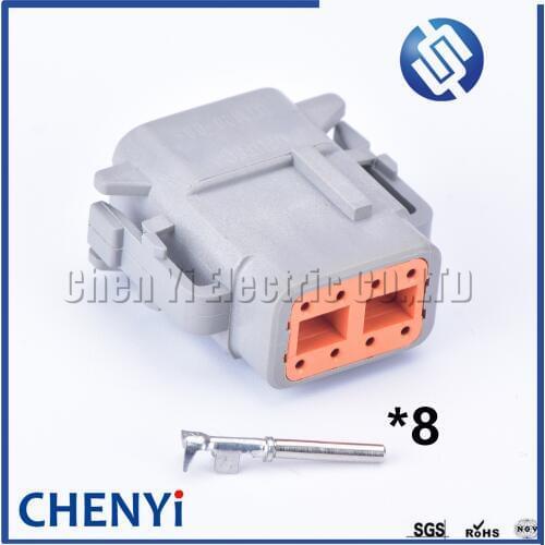 2 sets Deutsch DTM 8pin connector DTM06-8S Female Auto Waterproof Connector Automotive Sealed Plug