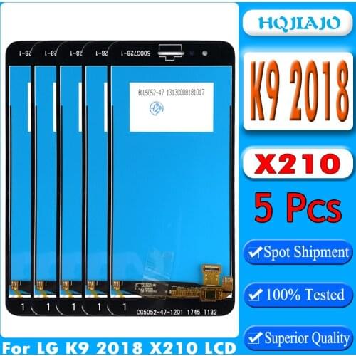 5 Piece/lot Screen For LG K9 X2 X210 LCD Display Touch Screen Digitizer Assembly LCD Display For LG K9 Replacement Parts