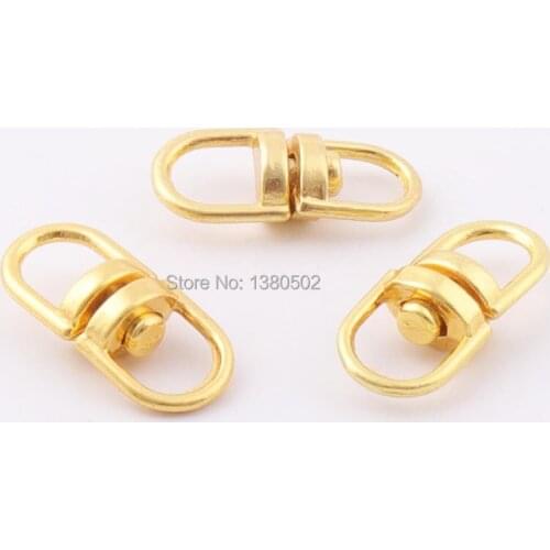 50PCS/lot Golor Color 20*9mm Small Size Swivel Snap Hook Key Ring Key Chain Jewelry Making