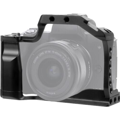 CNC Aluminum Camera Cage for Canon EOS M50/M5 SLR Case Quick-Rease Plate Cold Shoe Mount Expansion Cover Support for ARRI Handle