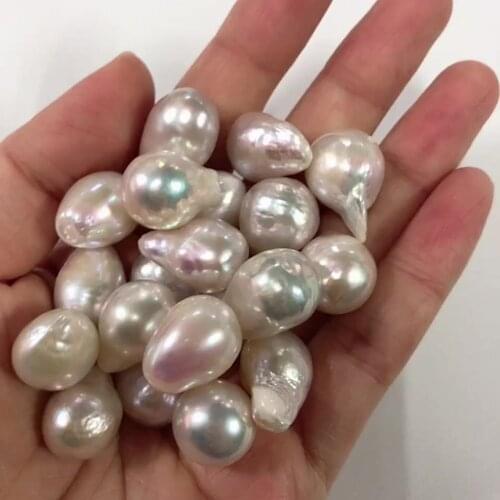 13.5-15mm big drop white baroque edison loose pearls bead