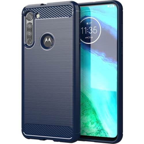 For Motorola Moto G Fast Power G8 Power G6 G7 G8 G9 Plus P40 Power P40 Play Soft TPU Carbon Fiber Case Moto G8 Power Lite