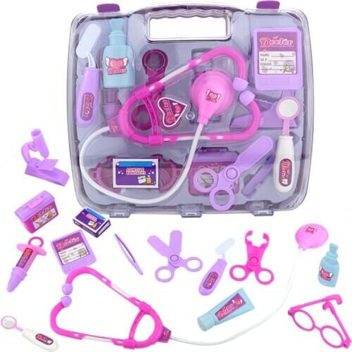 Children stethoscope doctor toy play house toy set medical equipment simulation suitcase professional role playing boy girl toy