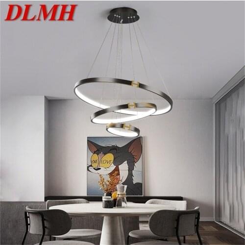 DLMH Nordic Pendant Light Contemporary Round LED Lamp Fixture Decorative For Home Living Room