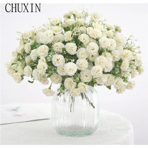 20 heads Artificial Lilac flower Real Touch Fake Silk Flower Wedding Holds Flores Bouquet for Home Garden DIY Decoration Wreath