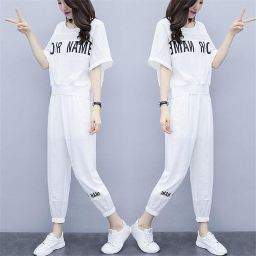 Two Pieces Sets Women Short Sleeve Casual Sets Female Summer Tracksuit women Clothing Outfits Style