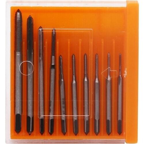M1 M1.2 M1.4 M1.6 M1.7 M1.8 M2 M 2.5 M 3 M3.5 10pcs/set Hand Tap Thread Wire Tapping/Threading/Taps/Attack Hand Tools