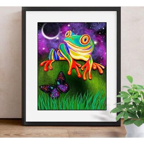 Mosaic Painting Diamond Embroidery Animals DIY Diamond Painting Frog Cross Stitch Decoration Full Square/Round Drill