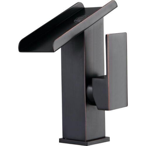 New high quality brass material ORB finish single lever bathroom single lever water fall sink tap basin faucet