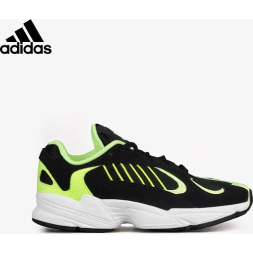 Original Adidas YUNG-1 Male Black/Yellow Sport Shoes EE5317 Adidas Sneaker