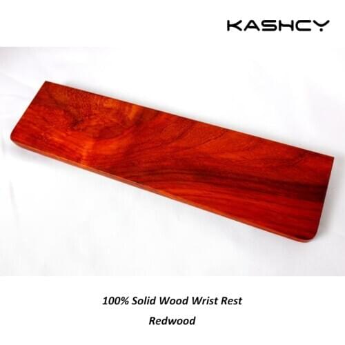 Kashcy solid redwood wooden palm rest for Ergonomic Gaming Mechanical Keyboard wrist support pad ,60 87 104 108keys