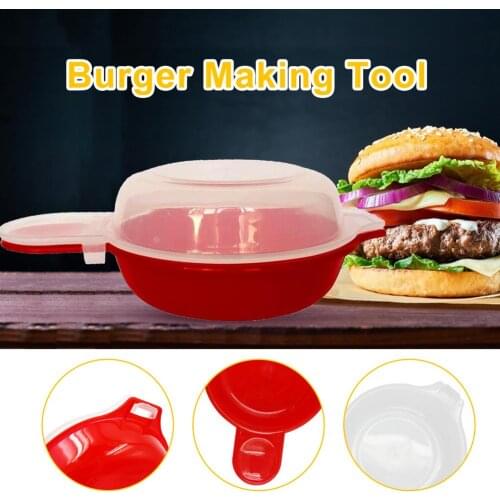 Easy Burger Maker Cooking Tool Microwave Egg Cooker Egg Hamburg Omelet Making Tool Non-stick Hamburger Press Mould
