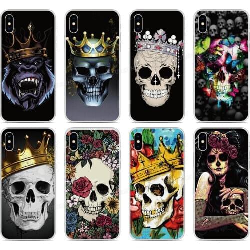 Cown Skull King Silicone Phone Case For OPPO Find X2 Pro A9 A8 A5 A31 2020 A91 AX5S Realme 5 6 X50 Reno A 3 Pro TPU Soft Cover