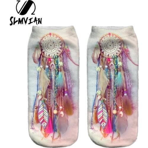 SLMVIAN New Unisex Men Women Fashion Low Cut Ankle Socks Cotton Kawaii 3D Printed Fashion Style