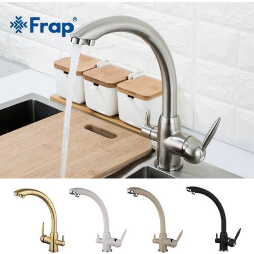 Frap New Arrival Black Kitchen sink Faucet Mixer water Tap 180 Degree Rotation with Water Purification Features 5 colors F4399