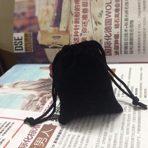 SPECIAL SALE 100pcs velvet drawstrring bag 5*7cm black velvet fabric jewelry gift pouch earing bag for jewelry ring earing