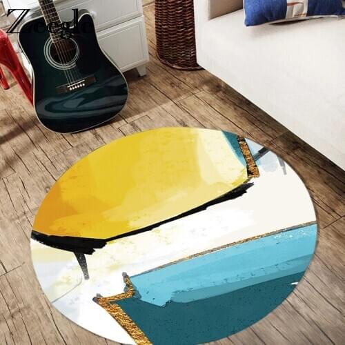 Zeegle Chair Mat Round Carpet Non-slip Child Carpet Baby Bedroom Decor Mats Absorbent Carpet For Living Room Home Floor Mat
