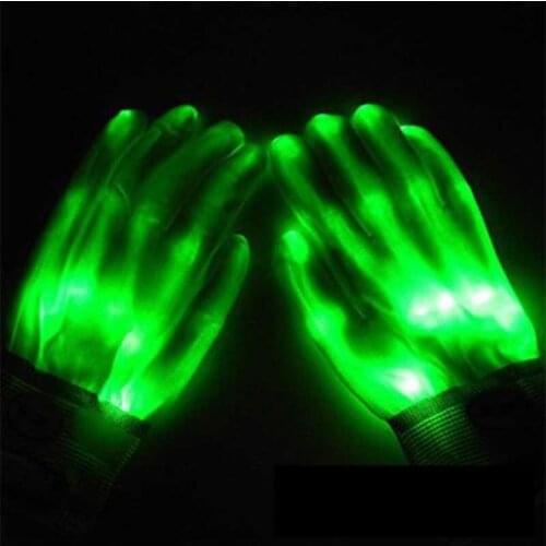1PCS LED Lighting Glovers Flashing Glove Creative Personality Colorful Luminous Halloween Christmas Party Cosplay Gift HY