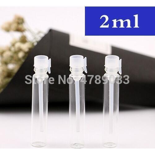 100/300pcs Mini Empty Glass Perfume Small Sample Vials Perfume Bottle Laboratory Liquid Fragrance Test Tube Trial Bottle 2ml