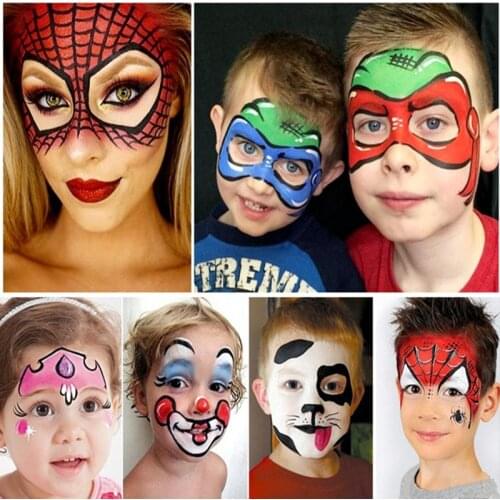 12 Colors Flash Tattoo Face Body Paint Oil Painting Art use in Halloween Party Fancy Dress Beauty Makeup Tool