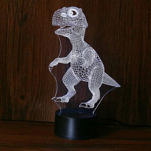 3D Night Lamp Acrylic Desktop Nightlight Dinosaur Lamp for Home Bedroom Decoration Xmas Birthday Gift for Kid Dropshipping