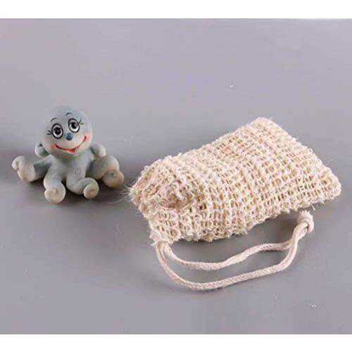 5/10Pcs Ramie Exfoliator Bubble Blister Massage Mesh Drawstring Soap Foaming Bag For Shower Bath