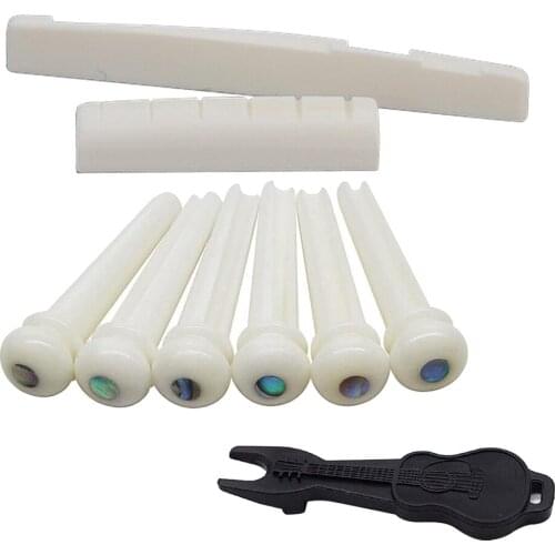 6-String Guitar Bridge Pins Saddle Nut Acoustic Cattle Tailpiece Plastic Guitar Accessories for Acoustic Guitar Quality