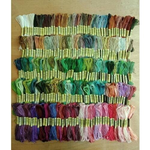 100pcs/set Anchor Cross Stitch Cotton Embroidery Thread Floss Sewing Skeins Craft