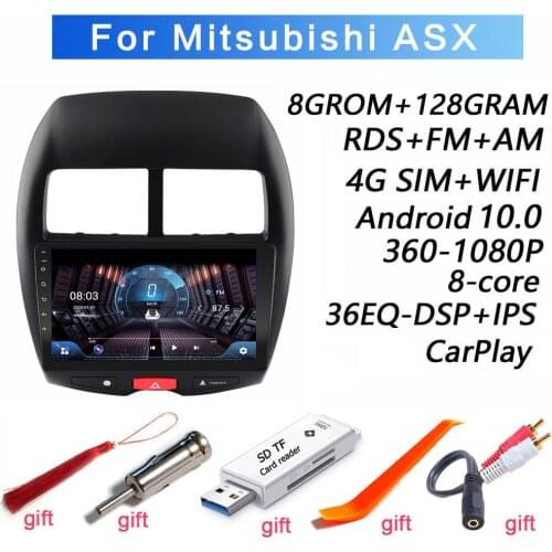 4GRAM+64GROM 8 core DSP 2 din Android 9.0 Car Radio Multimedia Video Player for Mitsubishi ASX 2010-2017 WIFI carplay BT