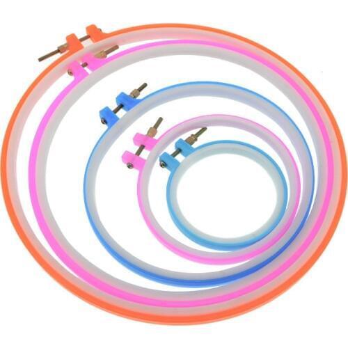 Stitching Accessories Cross Adjustable Plastic Embroidery Circle Hoop Ring Frame DIY Patchwork Accessories Household Supply