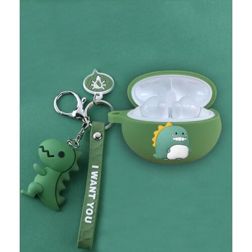 Cartoon Dinosaur Cases For huawei freebuds 4i Case Wireless Bluetooth Earphones Silicone Protective Cover freebuds4/freebuds3pro