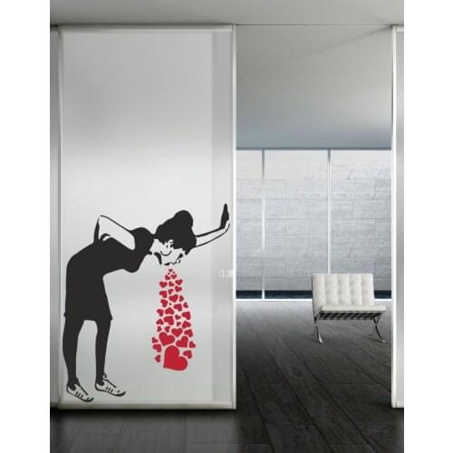 Hot Selling Wall Decal Heart Love Sick Art Wall Stickers Modern Design Living Room Beauty Salon Playroom Interior Home DIYSYY364