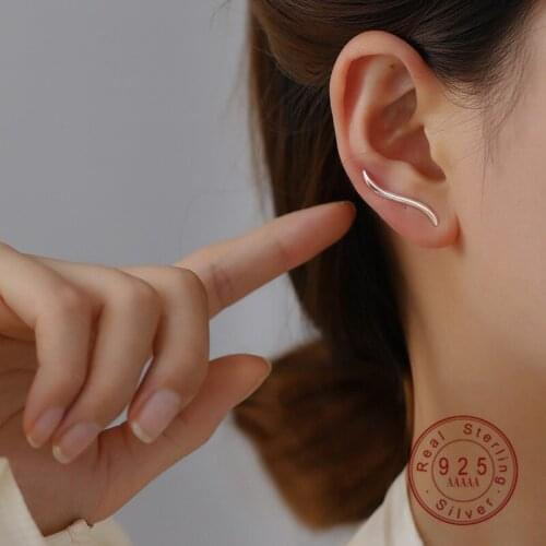 HI MAN 925 Sterling Silver Nordic High Quality Minimalist S-Shaped Earrings Women Luxury Temperament Party Jewelry