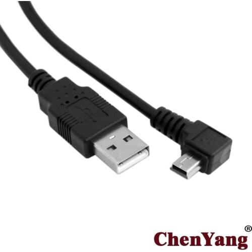 Chenyang 0.5M USB 2.0 male to Mini USB 5Pin B type Male Left Angled 90 degree data cable