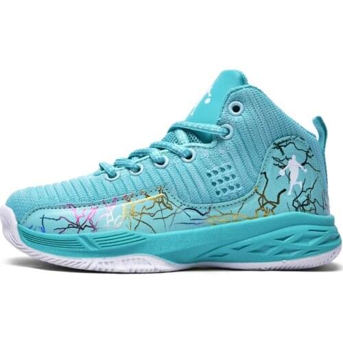 Boy Brand High Quality Thick Sole Mesh Kids Sneakers Boys Basketball Shoes Children Sport Shoes Boy Basket Ball Trainer Shoes