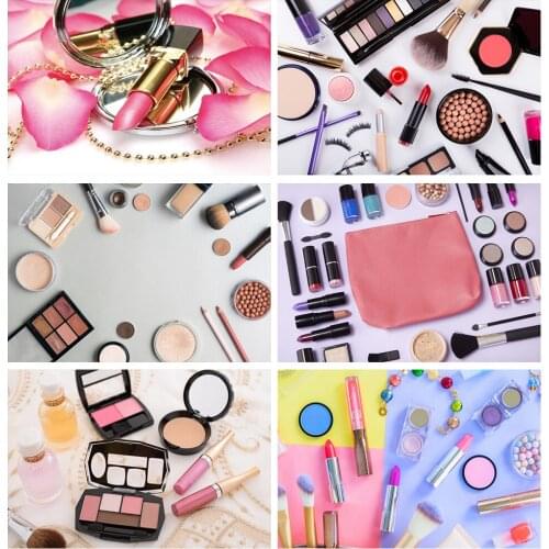 Laeacco Pink Petal Makeup Necklace Fabulous Women Party Decor Photographic Backgrounds Photography Backdrops For Photo Studio