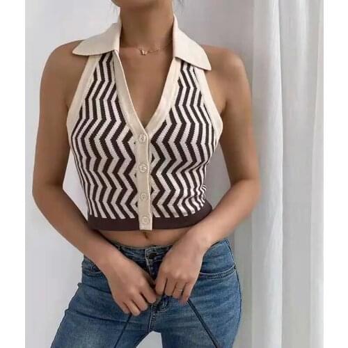 2021 summer slim render short top sexy women sleeveless Knitted Cardigan Jacket Womens Short Top crop vest tops corset топы
