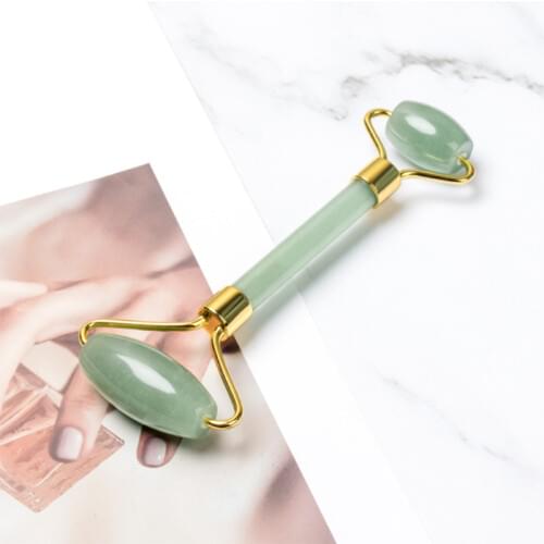 Slimming Face Massager Rose Quartz Roller Natural Jade Facial Massage Roller Stone Skin Massage Face Massager Lifting Tool