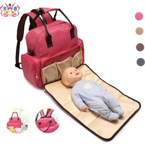 Multi function baby can lie down and shoulders Mommy bag Mummy Bag Backpack Bag mummy bag