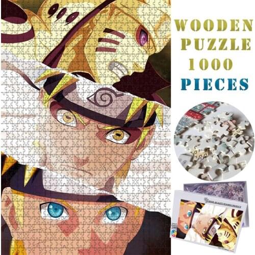 MOMEMO Naruto 1000 Pieces Wooden Jigsaw Puzzle Adults Toys Cartoon Anime 75*50cm Personalized Puzzles Kids Games Toys Gifts