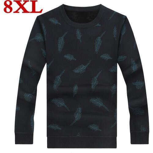 New big plus size 8XL 7XL 6XL 5XL Autumn And Winter sweater men Autumn Fashion Brand Casual Sweater fleece Knitting Men Sweaters