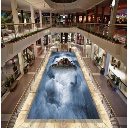 Floor 3d painting snake 3D wallpaper 3d floor murals PVC waterproof floor Home Decoration 3d floor painting