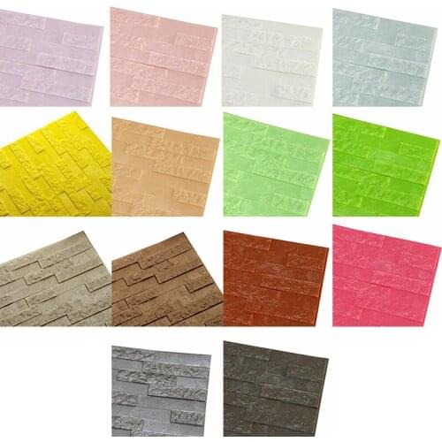 60*60cm Wall Stickers Self-Adhesive 3D DIY Brick Foam Waterproof Panels Wallpaper for Living Room TV Background Kids Home Decor