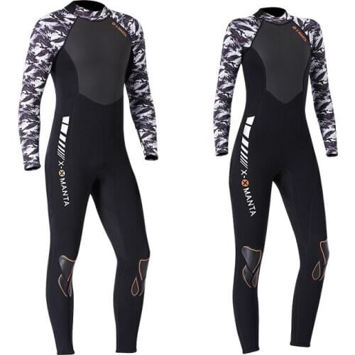 3MM SCR Neoprene wetsuit men snorkeling clothing women scuba diving surf swimsuit long sleeve full suit dive skin couple style