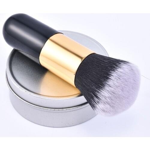 New Fashion Professional Big Head Make up Brushes Powder Foundation Brush Fiber Hair Plastic Handle Big Loose Makeup Tool
