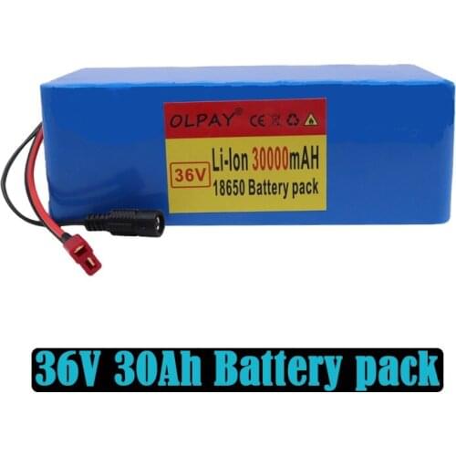 New 36V 10S4P 30Ah 500W High power&capacity 42V 18650 lithium battery pack ebike electric car bicycle motor scooter with BMS