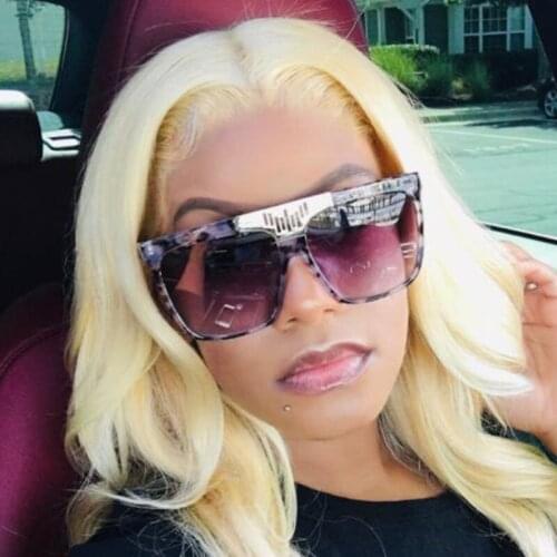 Fashion New Oversize Frame Pink Sun Glasses Women 2020 Luxury Brand Design Leopard Sunglasses Gradient Lens Goggles Shades UV400