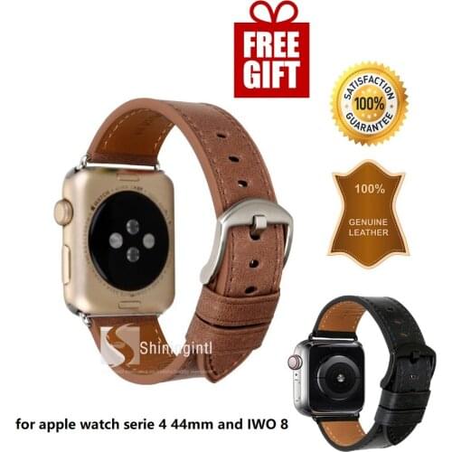 Smochm Genuine Leather Bands custom Straps for iwatch Apple Watch 42mm 44mm series 4 3 2 1 Nike+ / Hermes / Edition