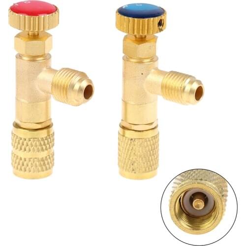 R410A R22 Air Conditioning Refrigerant Liquid Safety Valve 1/4 "Safety Adapter Air Conditioning Repair And Fluoride