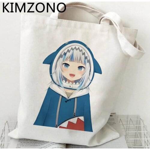 Hololive shopping bag grocery shopping eco canvas tote recycle bag bag foldable bolsas ecologicas reusable jute sacolas